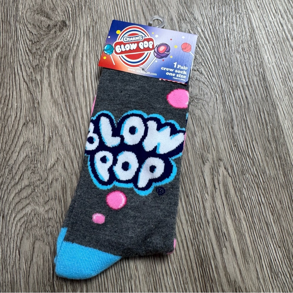 Charms Blow Pop Crew Socks Size 9-13 NWT